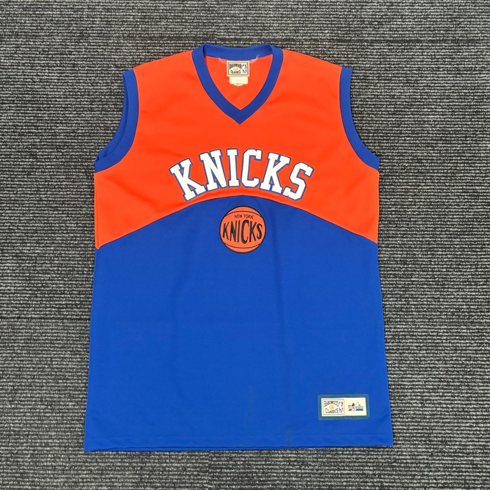 Vintage Hardwood Classic New York Knicks Warm Up Jersey Men Large Majestic